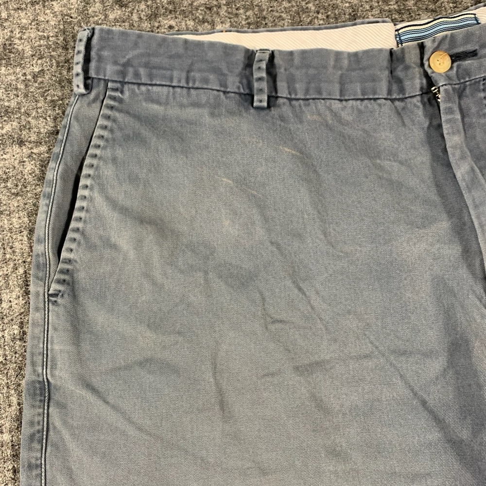 Peter Millar Shorts Mens 42 Fits 40 Blue Cotton Flat Front Casual Preppy Golf - Picture 4 of 10
